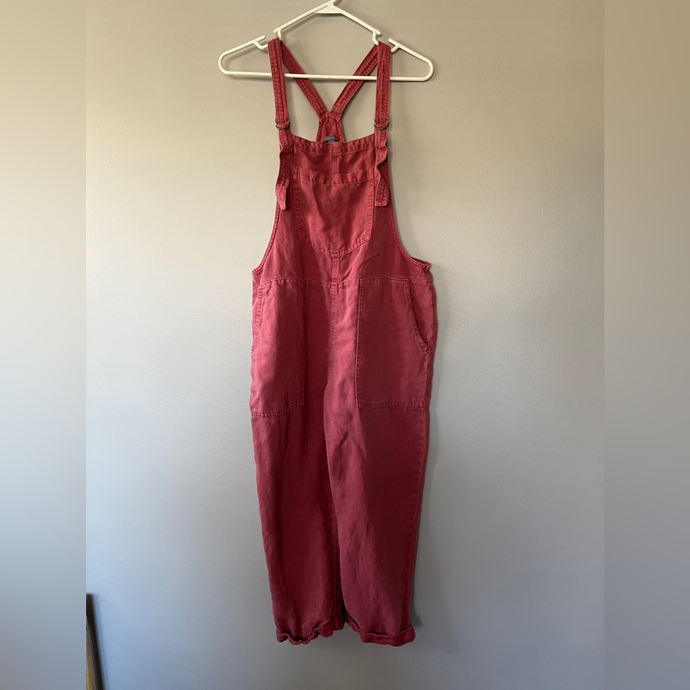 Aerie Twill Overall Jumpsuit - Pink - Medium